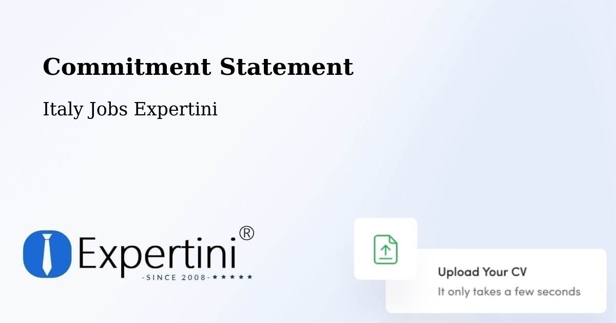 Commitment Statement - Italy Jobs Expertini